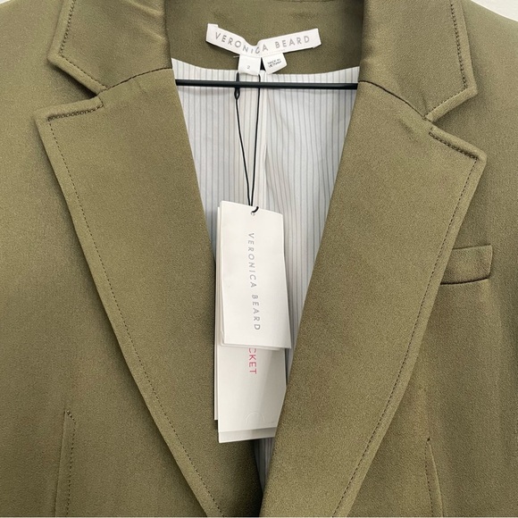 NEW VERONICA BEARD Myla Dickey Blazer Suit Olive Size 2 - Picture 5 of 16